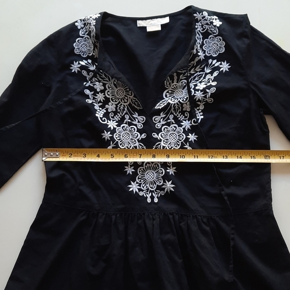 Michael Kors black floral embroidered top small - Picture 12 of 12